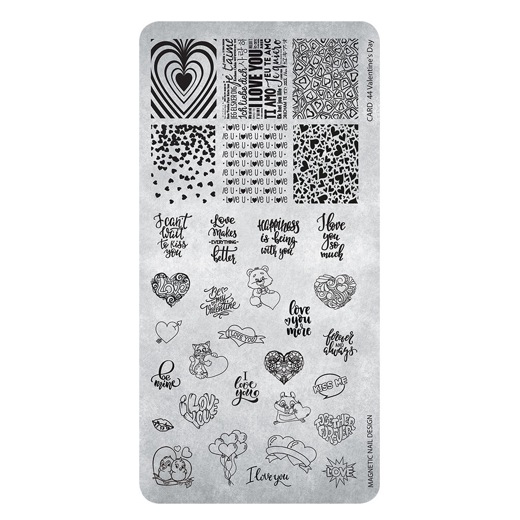 Magnetic Stamping Plate 44 - Valentine's Day