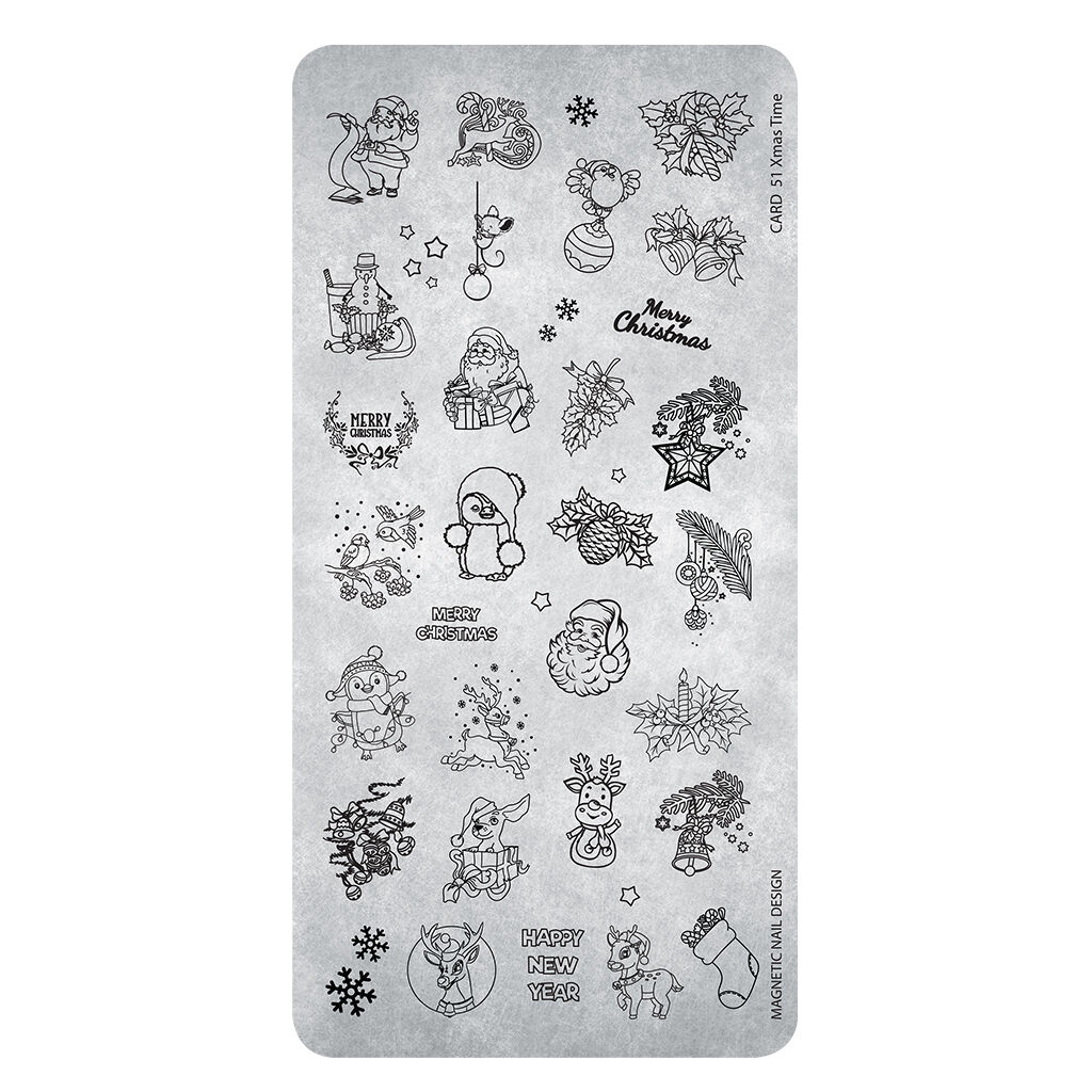 Magnetic Stamping Plate 51 - X-mas