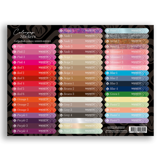 Colorpop Stickervel Gelpolish - 600009 t/m 600063 