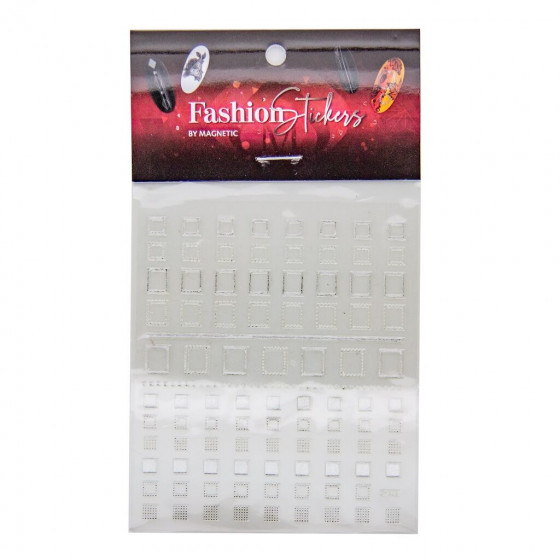 Magnetic Fashion Sticker Silver - Square