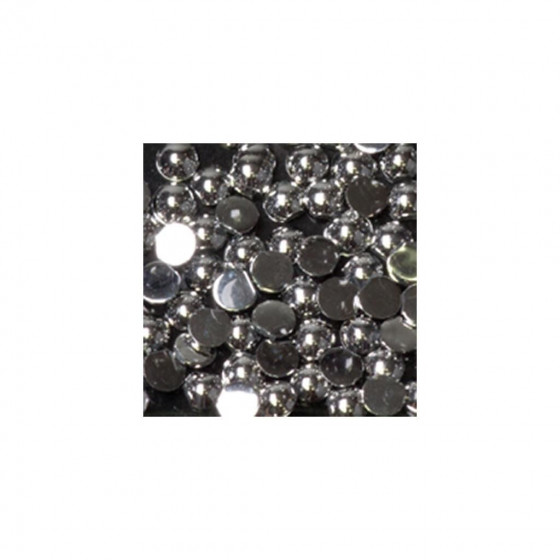 Magnetic Rhinestones Silver Round 100 pcs maat M