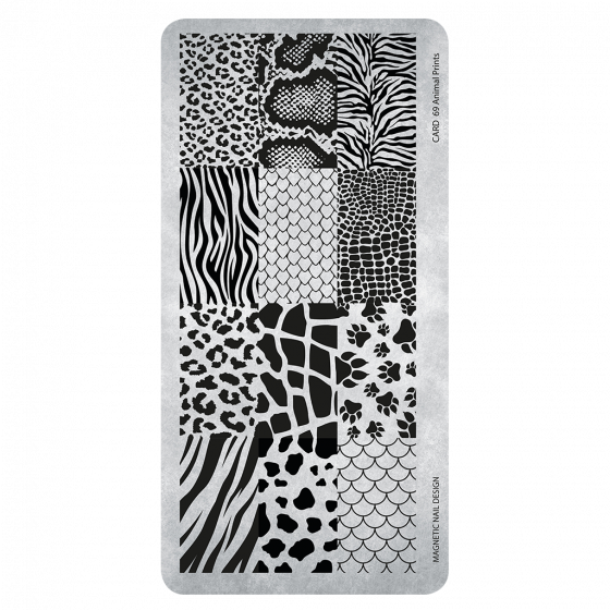 Magnetic Stamping Plate 69 - Animal Prints