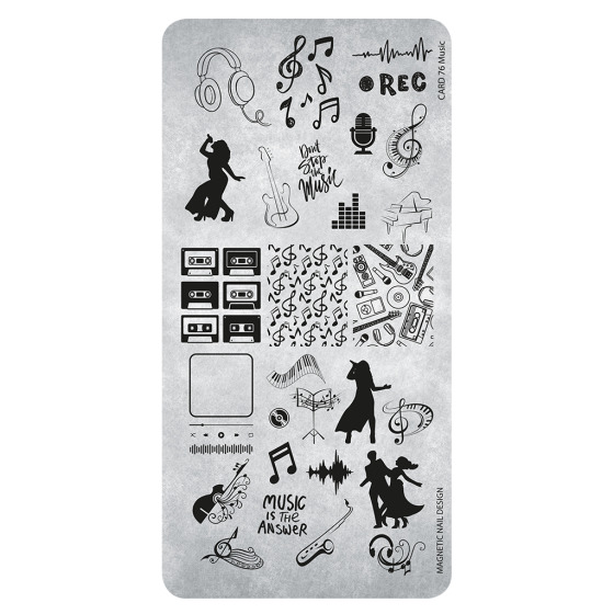 Magnetic Stamping Plate 76 - Music