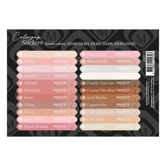 Colorpop Stickervel Blushes 231401 t/m 231425