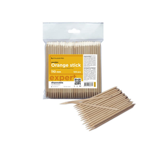 Staleks Pro Orange Wood Sticks 110 mm 100 pcs