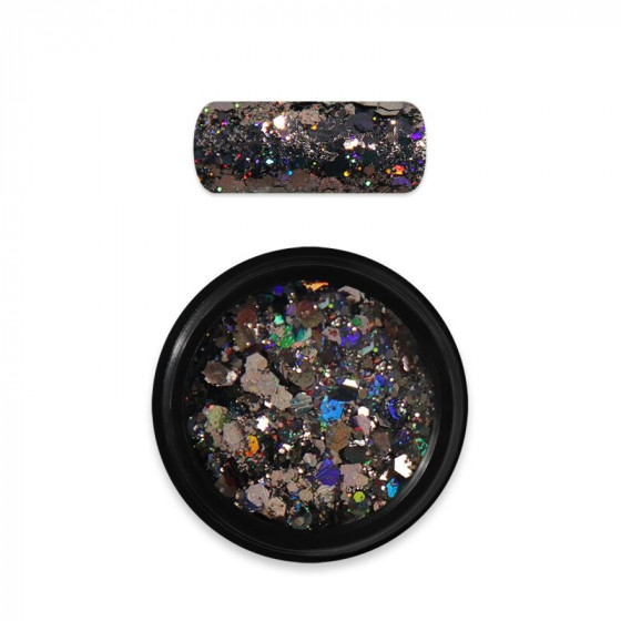 Moyra Rainbow Holo Glitter Mix Black 10