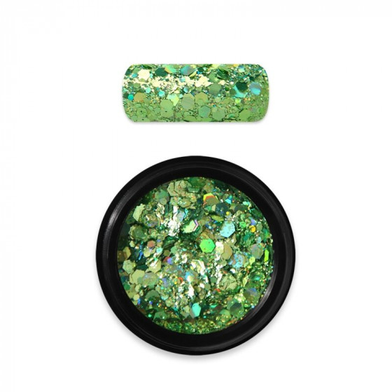 Moyra Rainbow Holo Glitter Mix Green 08