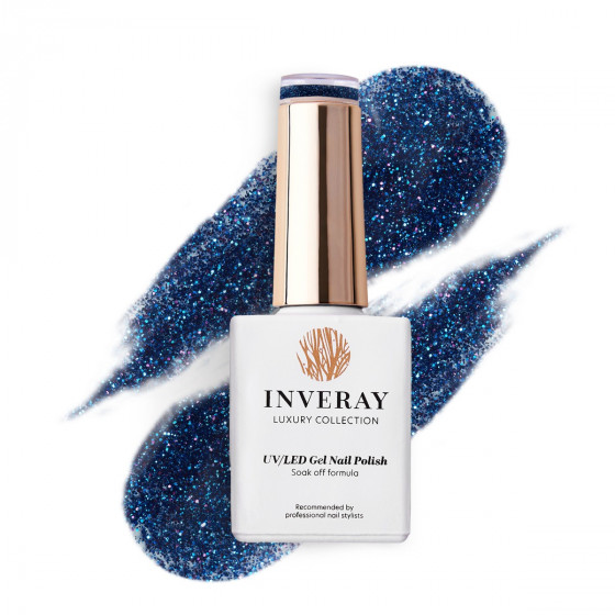 Inveray UV/LED Gel Nail Polish N°161 AQUAMARINE SPARKLE