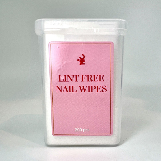 NIC Lint Free Nail Wipes 200 pcs White