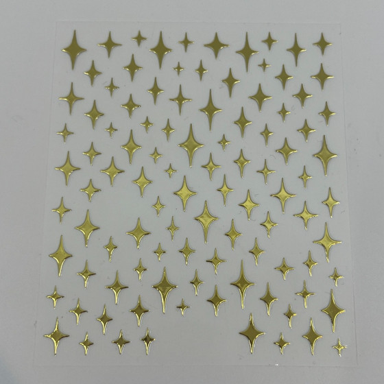 NIC Nailart Sticker Christmas Galaxy Star - Gold