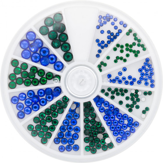Magnetic Strass Wheel Sapphire&Emerald 270 pcs 