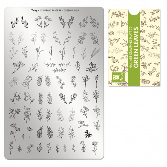 Moyra Stamping Plate 79 Green Leaves