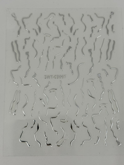 NIC Nailart Sticker Chrome Line - Silver