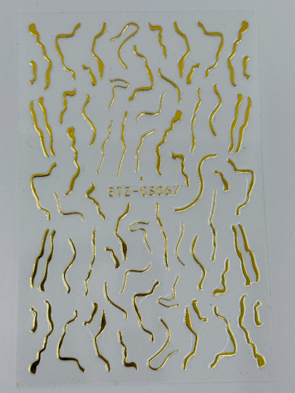 NIC Nailart Sticker Chrome Line Gold