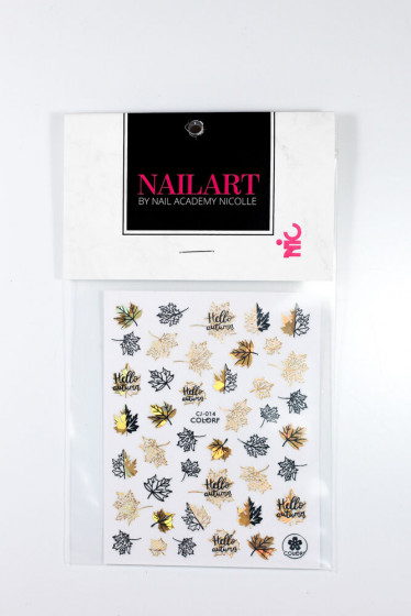 NIC Nailart Sticker Herfst - Goud