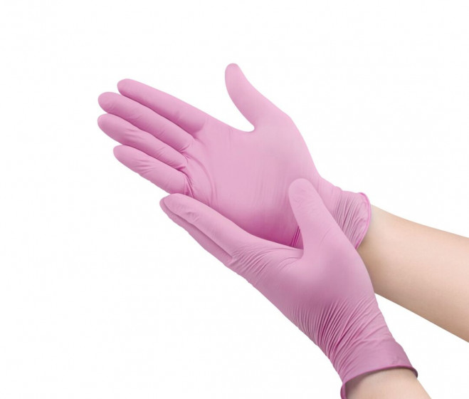 Abena Handschoenen Nitril Roze - Maat M