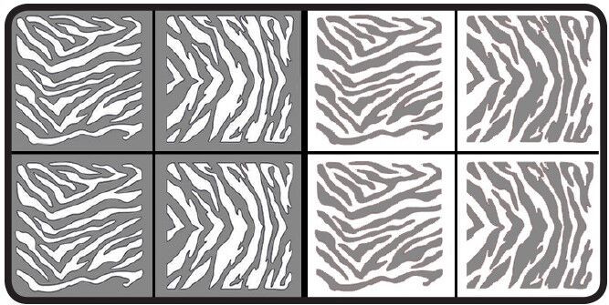 Magnetic Airnails Stencil - Safari 1 Collection -  Tiger & Zebra