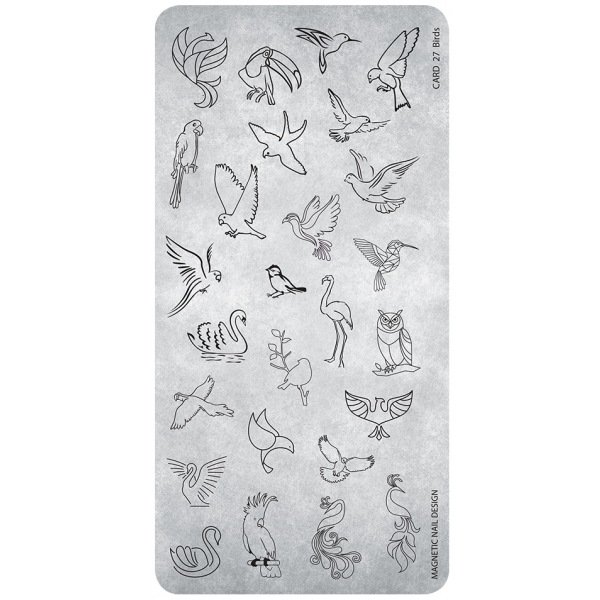 Magnetic Stamping Plate 27 - Birds 