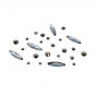 Magnetic Rhinestone Mix Boat - Black 20 pcs