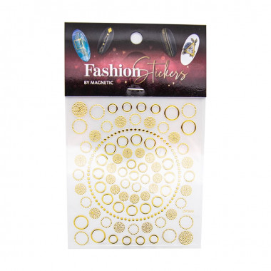 Magnetic Fashion Sticker Gold - Circles 