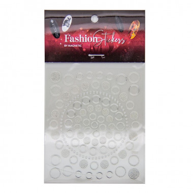 Magnetic Fashion Sticker Silver - Circles