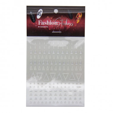 Magnetic Fashion Sticker Silver - Triangle