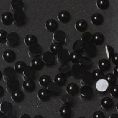 Magnetic Rhinestones Black Round 100 pcs maat S 