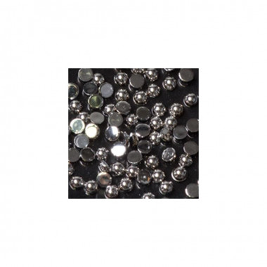 Magnetic Rhinestones Silver Round 100 pcs maat S