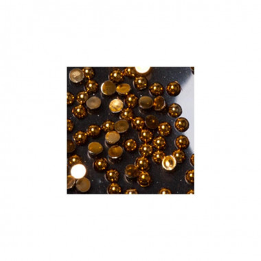 Magnetic Rhinestones Round Gold 100 pcs maat S