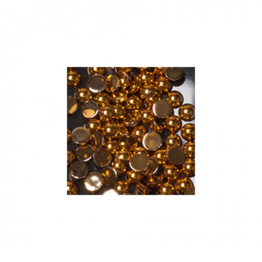 Magnetic Rhinestones Gold Round 100 pcs maat M