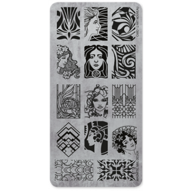 Magnetic Stamping Plate 12 - Art Nouveau 