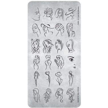 Magnetic Stamping Plate 23 - Line Art Woman