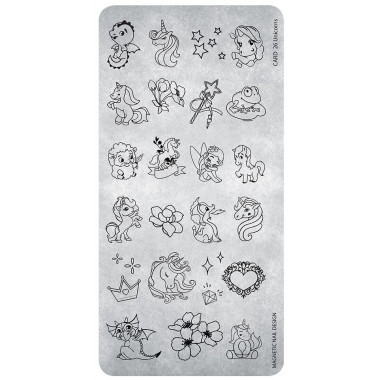 Magnetic Stamping Plate 26 - Unicorn