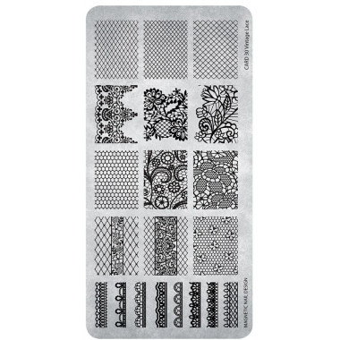 Magnetic Stamping Plate 30 - Vintage Lace