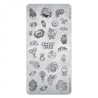 Magnetic Stamping Plate 47 - Cup Cake