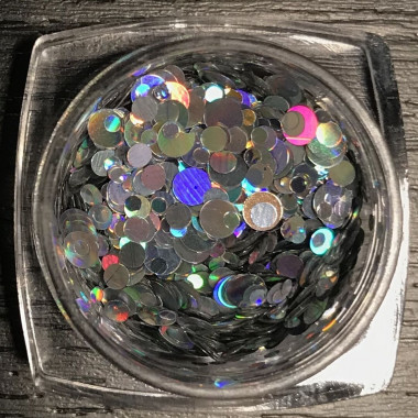 NIC Confetti Silver Holographic
