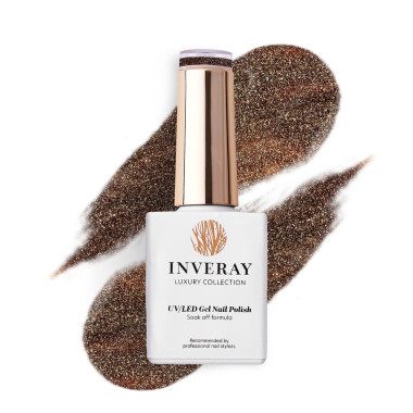 Inveray UV/LED Gel Nail Polish N°284 Cat Eye GOLDEN PRALINE