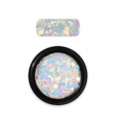 Moyra Rainbow Holo Glitter Mix Chameleon White 12