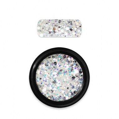 Moyra Rainbow Holo Glitter Mix White 05