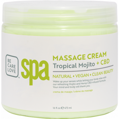 BCL SPA Massage Cream - Tropical Mojito + CBD 473 ml.