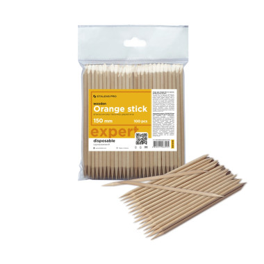Staleks Pro Orange Wood Sticks 150 mm 100 pcs