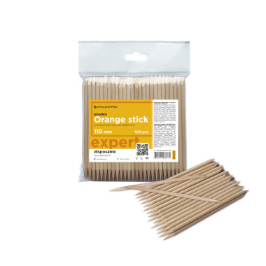 Staleks Pro Orange Wood Sticks 110 mm 100 pcs