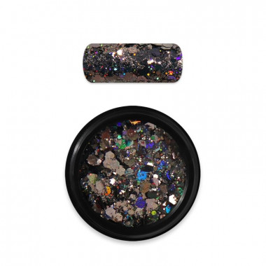 Moyra Rainbow Holo Glitter Mix Black 10