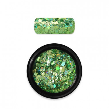 Moyra Rainbow Holo Glitter Mix Green 08