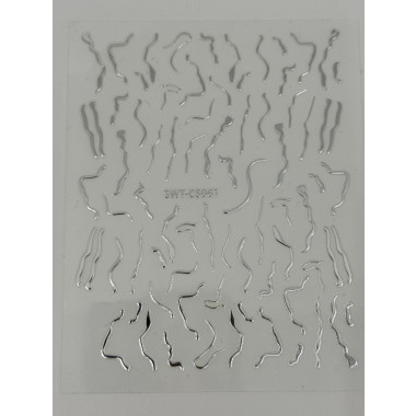 NIC Nailart Sticker Chrome Line - Silver