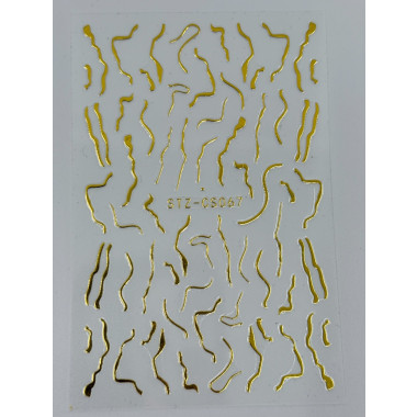 NIC Nailart Sticker Chrome Line Gold