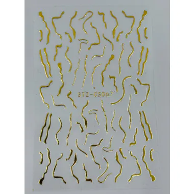 NIC Nailart Sticker Chrome Line Gold
