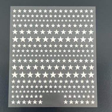 NIC Nailart Sticker Christmas Star - White