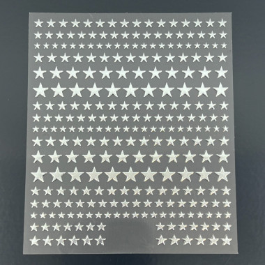 NIC Nailart Sticker Christmas Star - Zilver
