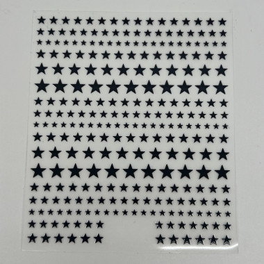 NIC Nailart Sticker Christmas Star - Black
